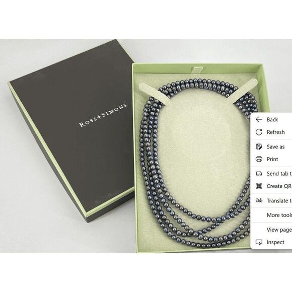 Ross & Simons 7-8mm Black Cultured Pearl Endless Necklace. 80" - Picture 1 of 3